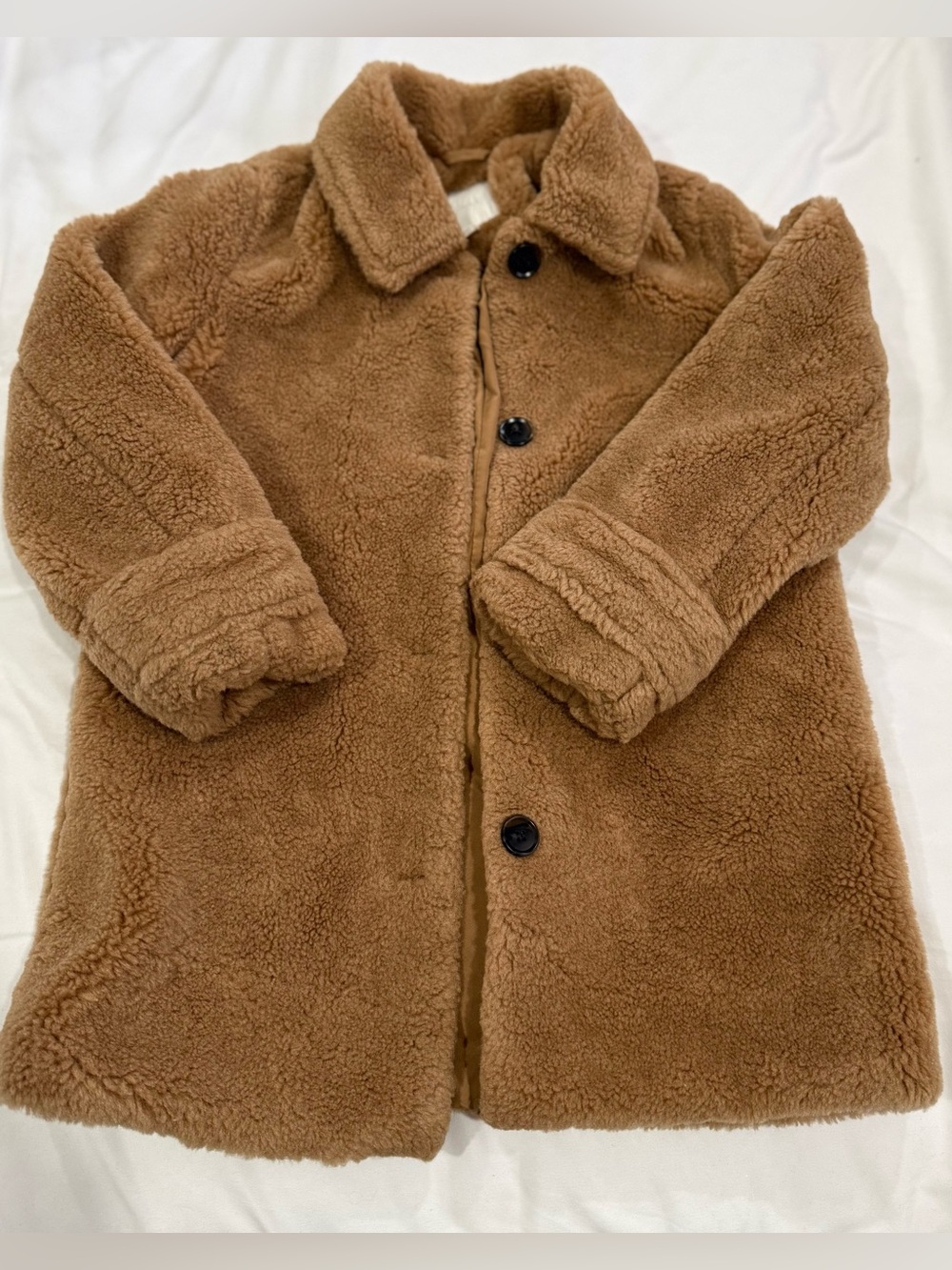 ZARA Girls Faux-Fur Coat Brown Size 8-9 Years